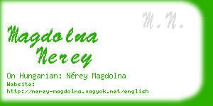magdolna nerey business card